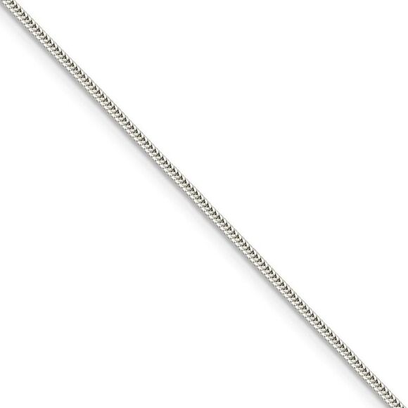 1.2mm Sterling Silver Solid Classic Round Snake Chain Necklace, 22 In - Picture 1 of 7